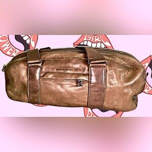 Rudsak Leather Shoulder Duffel Bag - Sand Collection - Brand New